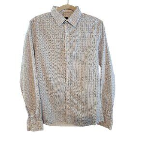 Men Brice lightweight button down casual shirt button cuffs size S slim